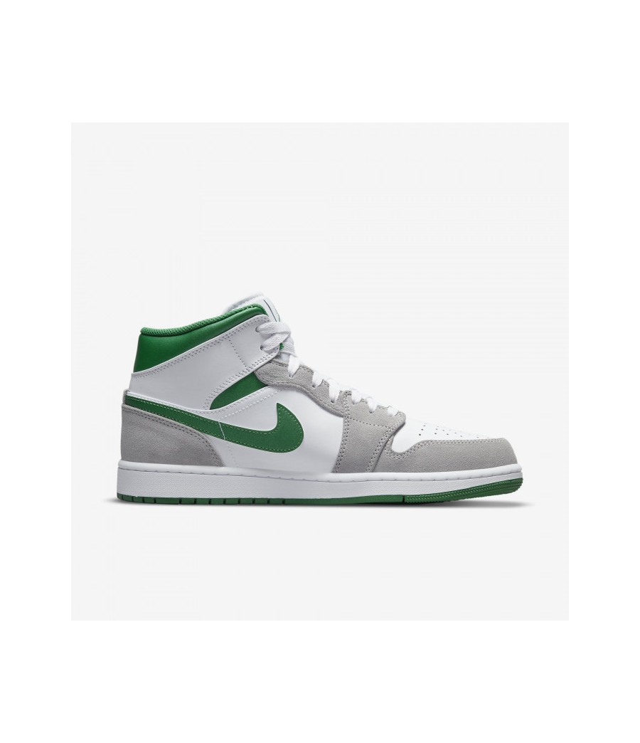 Scarpe uomo Nike Air Jordan 1 Mid SE bianco grigio verde